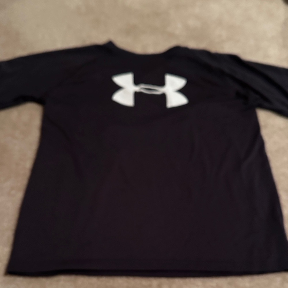 Under Armour Kids Long Sleeve Black Tee